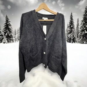 Liz Claiborne Classic Black button down crop cardigan size 2X